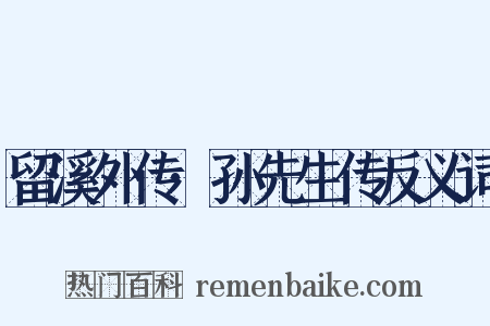 留溪外传·孙先生传反义词是什么意思的图片
